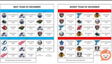 Seider and Edvinsson make team of the month