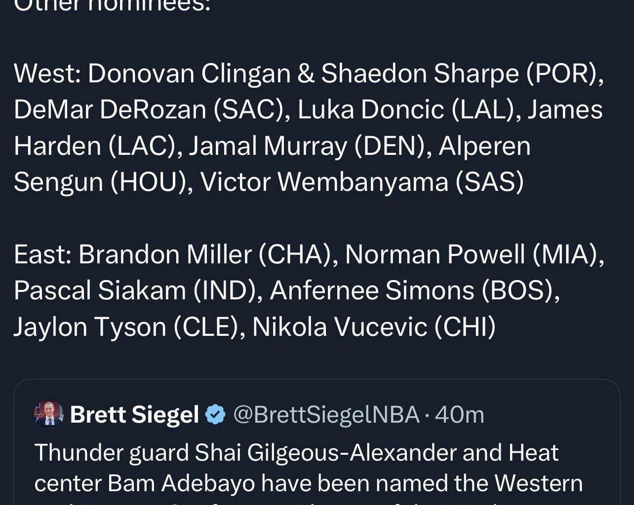 Shaedon & DC were nominees for Player of the Week 👀🔥