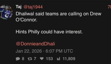 Flyers showing interest in Drew O’Connor