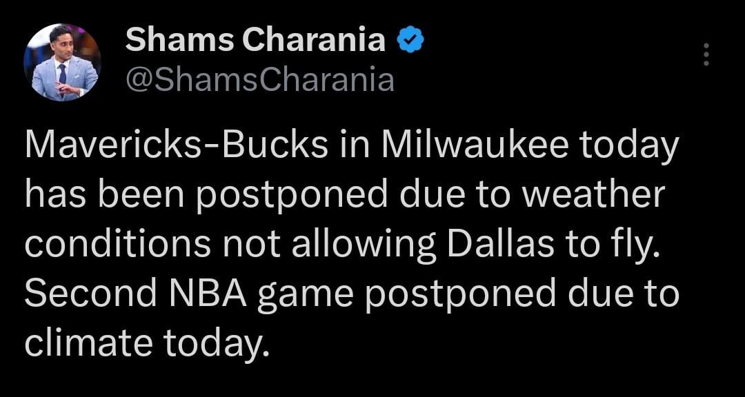 Tonight's game has been Postponed