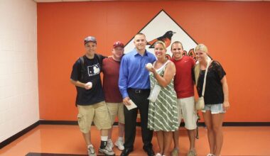 Mike Trout and his family (1st Home Run Game)