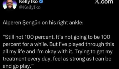 Alperen on his latest injury: