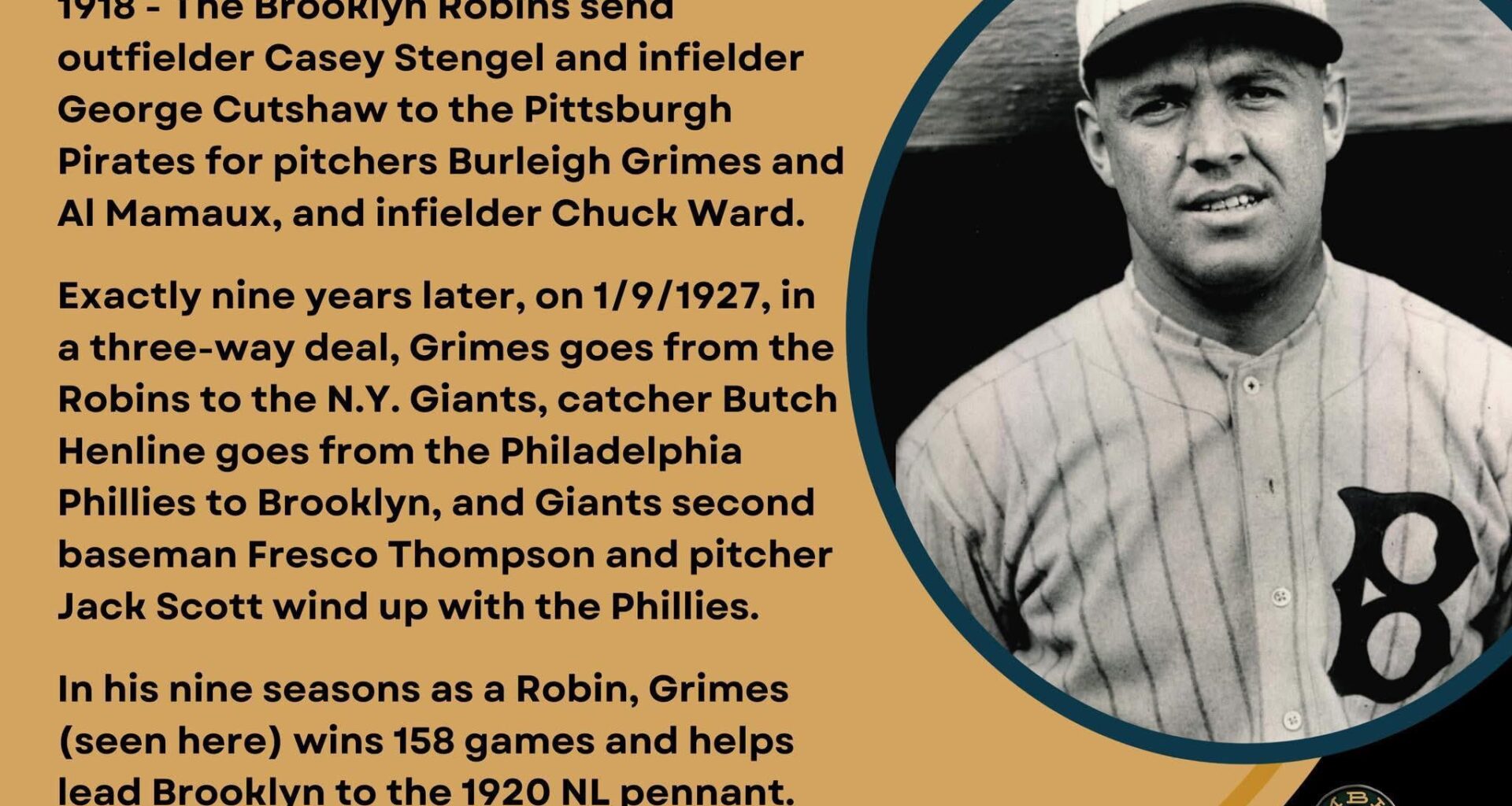 On This Day in Baseball History - January 9