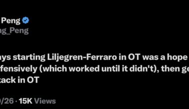 Bruno’s 2D to start OT might be catching on