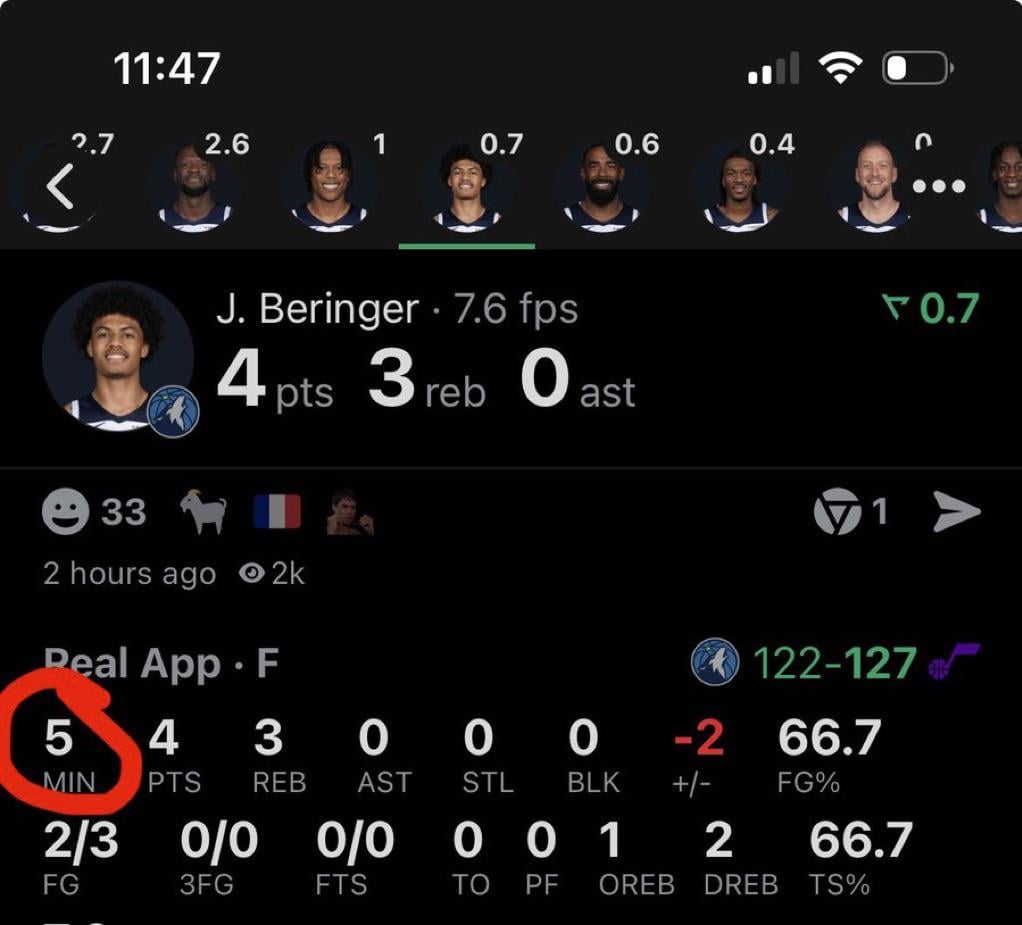 Finch: “Beringer playing well? give me Conley instead”