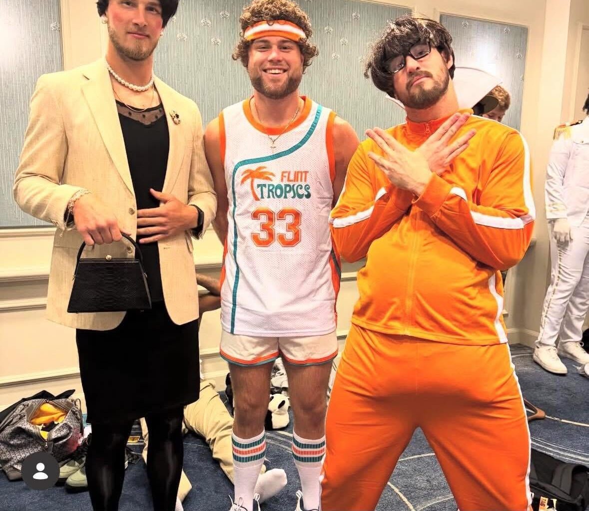 Shough cosplaying as Gayle Benson