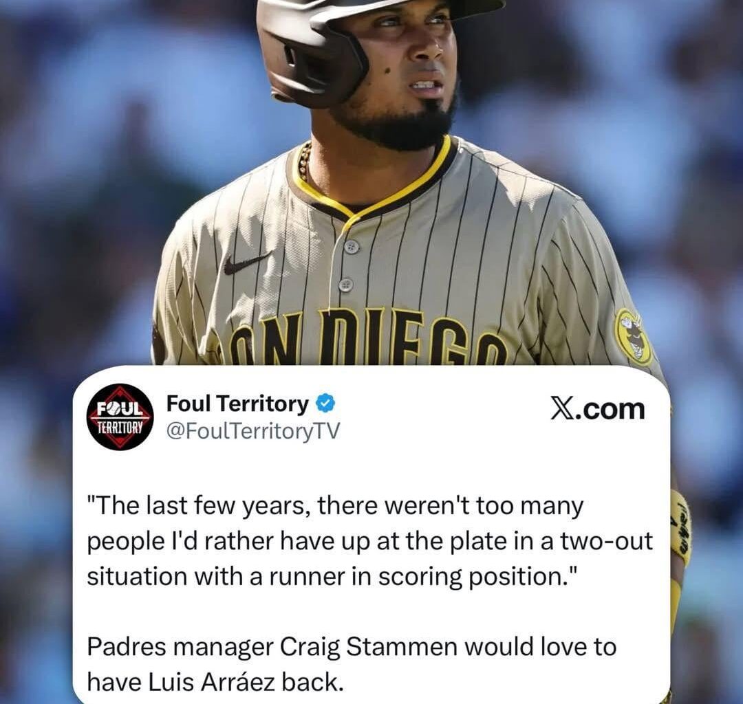 [Foul Territory]:  Padres manager Craig Stammen would love to have Luis Arraez back.
