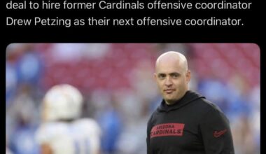 The Detroit Lions are working to finalize a deal to hire former Cardinals offensive coordinator Drew Petzing as their next offensive coordinator.