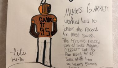 A drawing my daughter said to “post it on yours Browns fan thing”