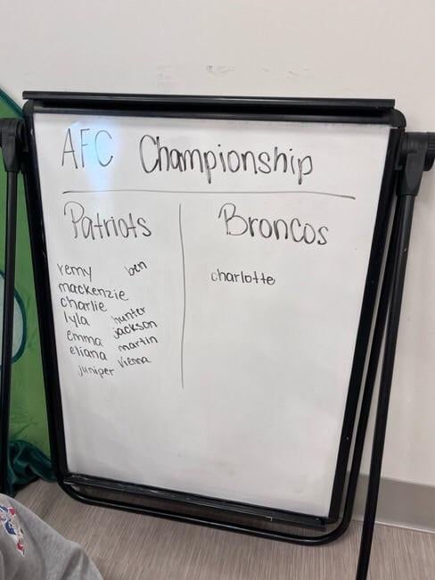 My 3yo daughter’s New Hampshire Daycare made their AFC picks. I’m Charlotte’s dad.