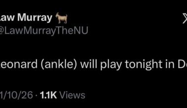 [Murray] Kawhi is playing tonight in Detroit