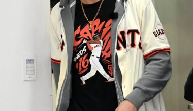 Jung Hoo Lee rocks a Rafael Devers shirt, hoodie, Giants jersey, and gold chain