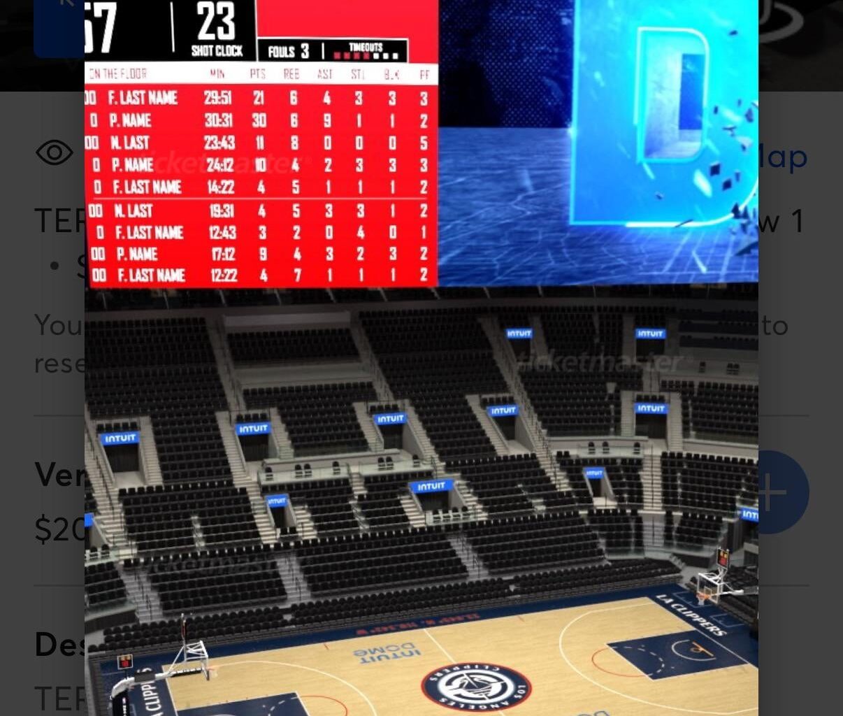 2x Lakers Clippers tickets tonight + parking terr11 row 1 $250