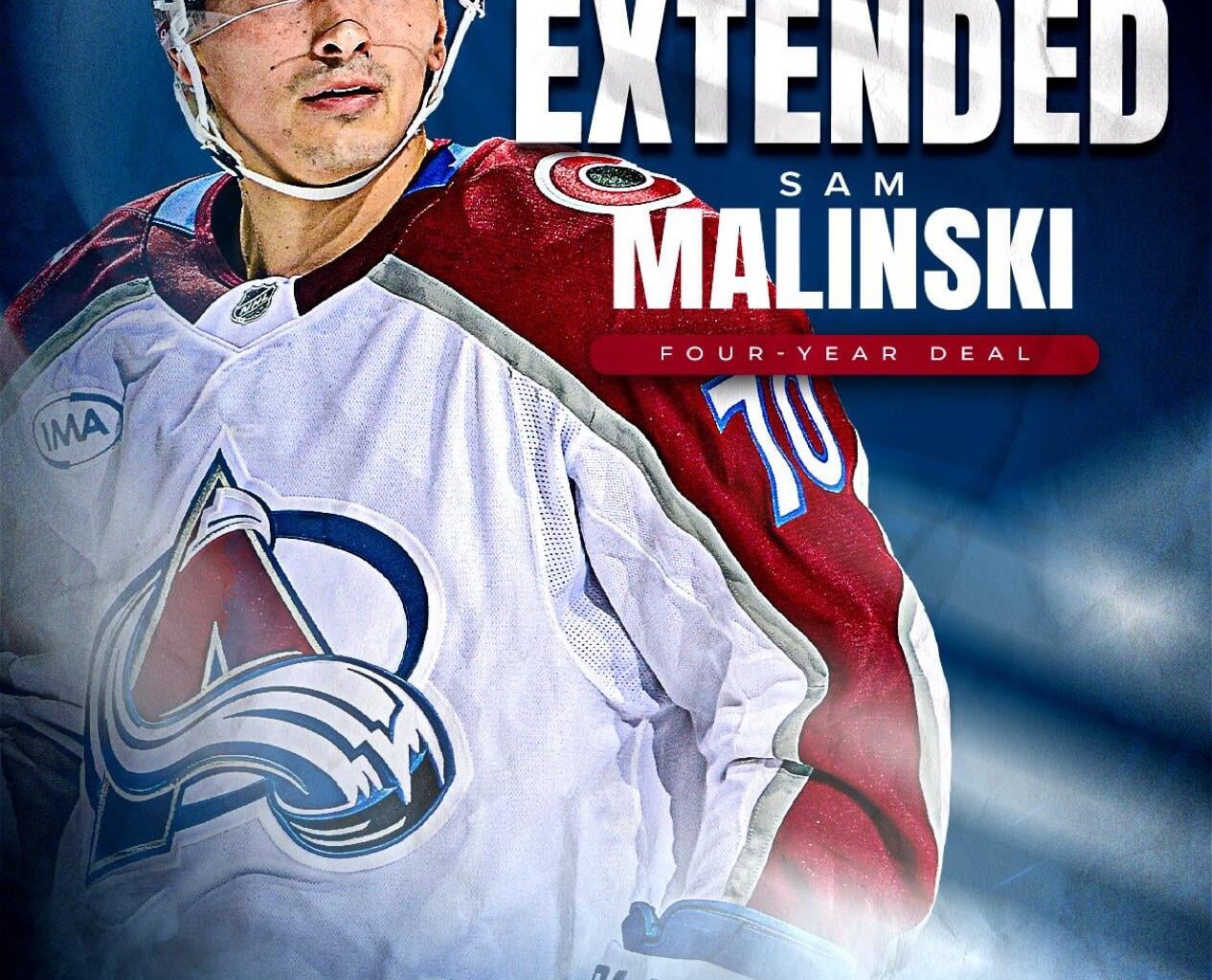 [Colorado Avalanche] We have signed Sam Malinski to a four-year extension.