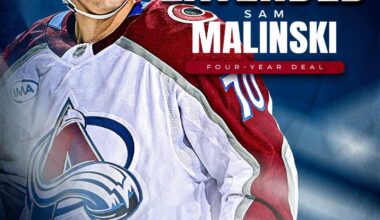 [Colorado Avalanche] We have signed Sam Malinski to a four-year extension.