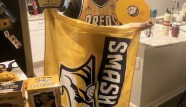 Gifted my friend some of my memorabilia and merch only if he promised to try to start following the preds.