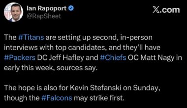 Jeff Hafley and Matt Nagy to be brought in for 2nd interviews