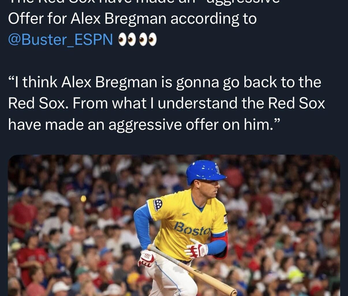 [Crory] Sox made “aggressive” offer for Alex Bregman