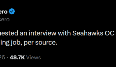The Falcons requested an interview with Seahawks OC Klint Kubiak for their head coaching job, per source.