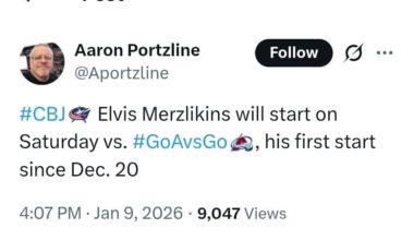 Elvis to start against the Avs