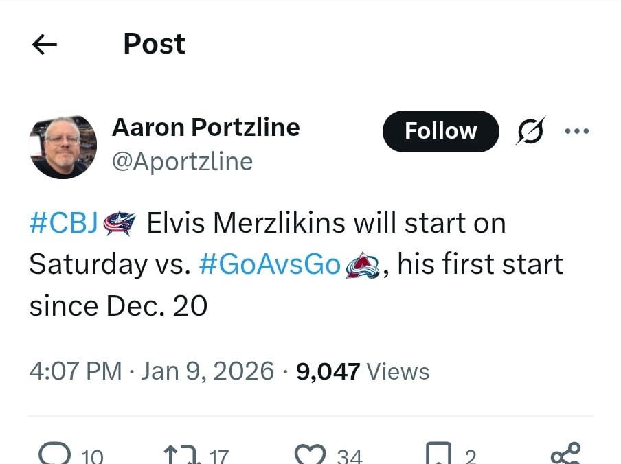 Elvis to start against the Avs