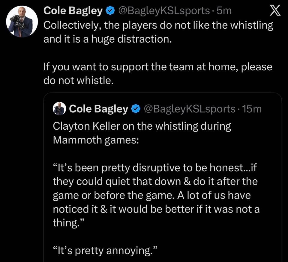 About the whistling...