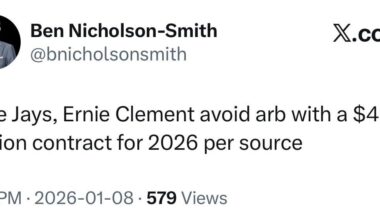 [BNS] Blue Jays, Ernie Clement avoid arb with a $4.6 million contract for 2026 per source