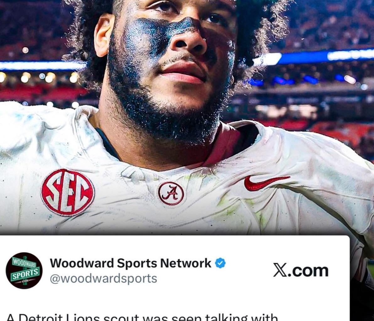 A Detroit Lions scout was seen talking with Alabama OT Kadyn Proctor at the East-West Shrine Bowl