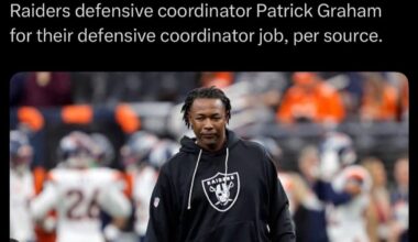 [Schefter] Commanders requested an interview with Raiders defensive coordinator Patrick Graham for their defensive coordinator job, per source.