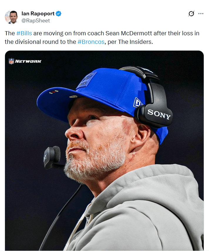 Bills fire Sean McDermott