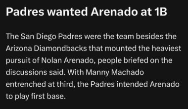 [Rosenthal] Padres wanted Arenado at 1B