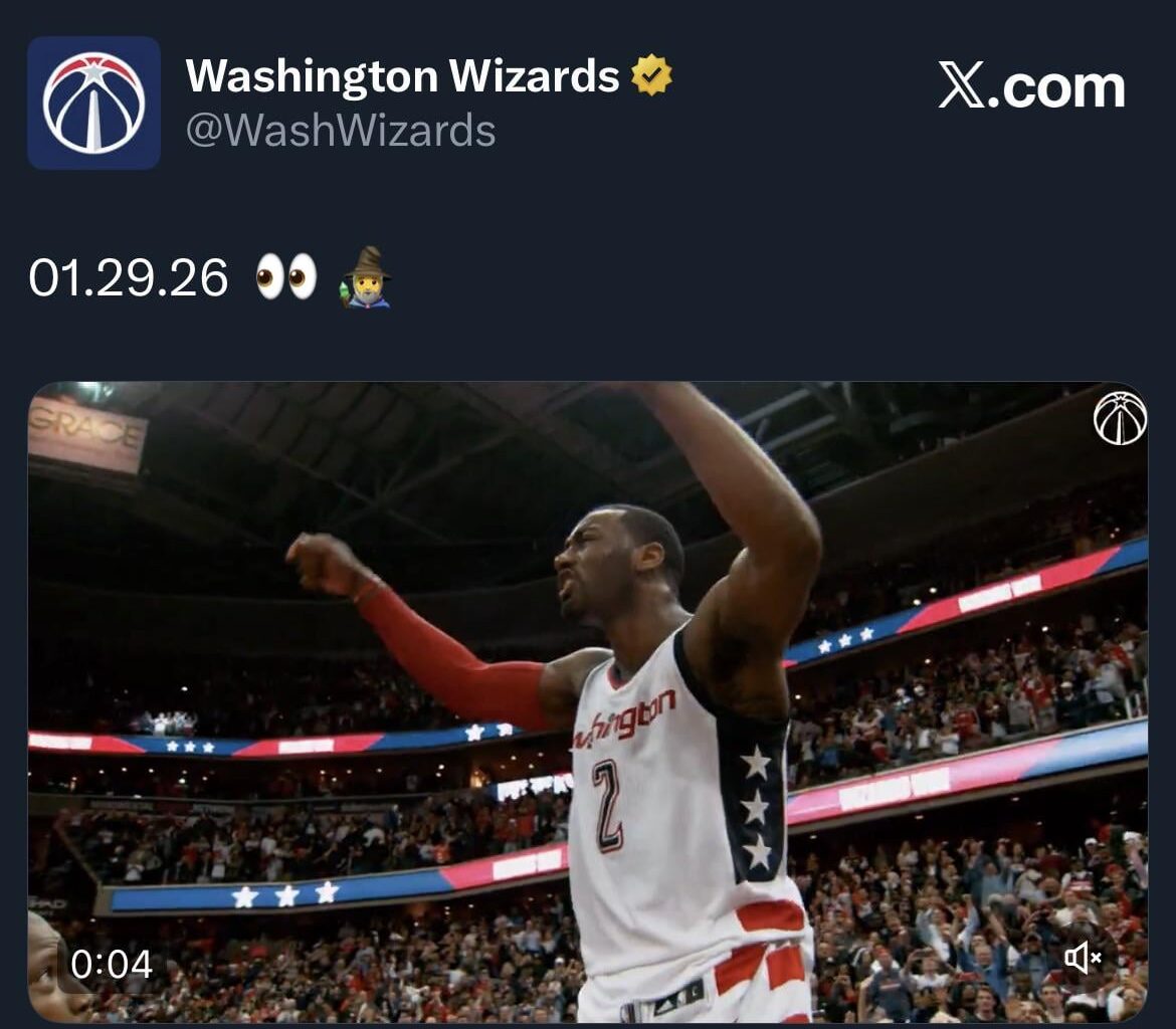 Wizards twitter just hinted at a potential John Wall jersey retirement