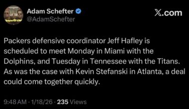Dolphins could hire Jeff Hafley before he can make it to his interview with the Titans