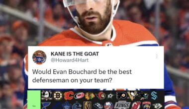Would Evan Bouchard be the best defenseman on your team?