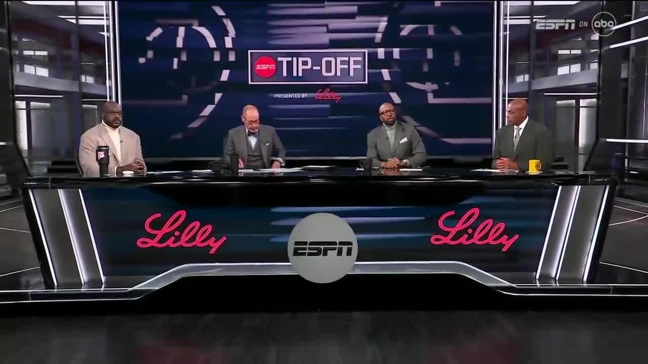 Ernie Johnson announces that the Timberwolves-Warriors game, which was scheduled as part of the ABC tripleheader, has been postponed by the NBA after Saturday's shooting in Minneapolis. Charles Barkley: "Somebody's gotta step up and be adults... 2 people have died for no reason, & it's just sad."