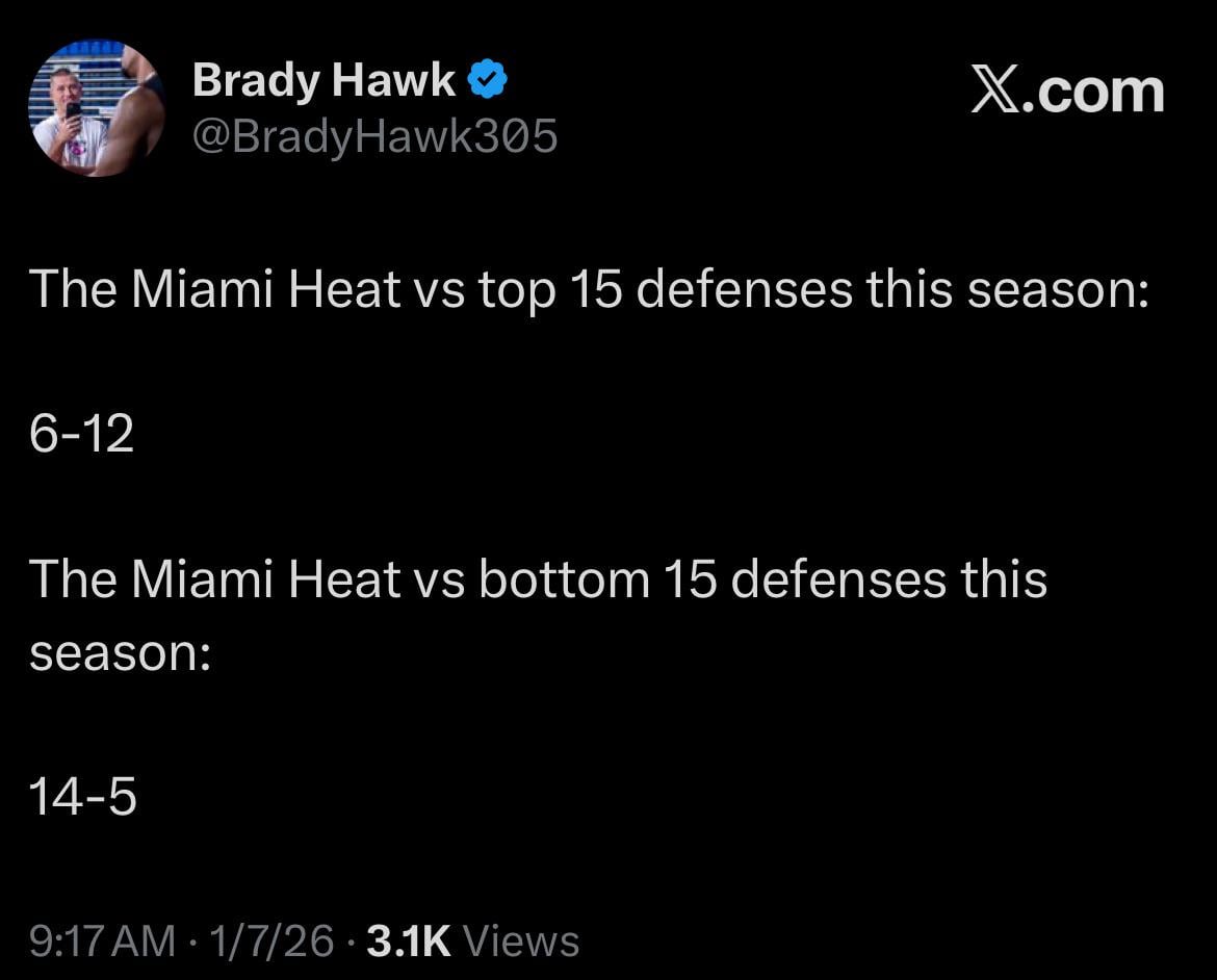 Interesting stats from Brady