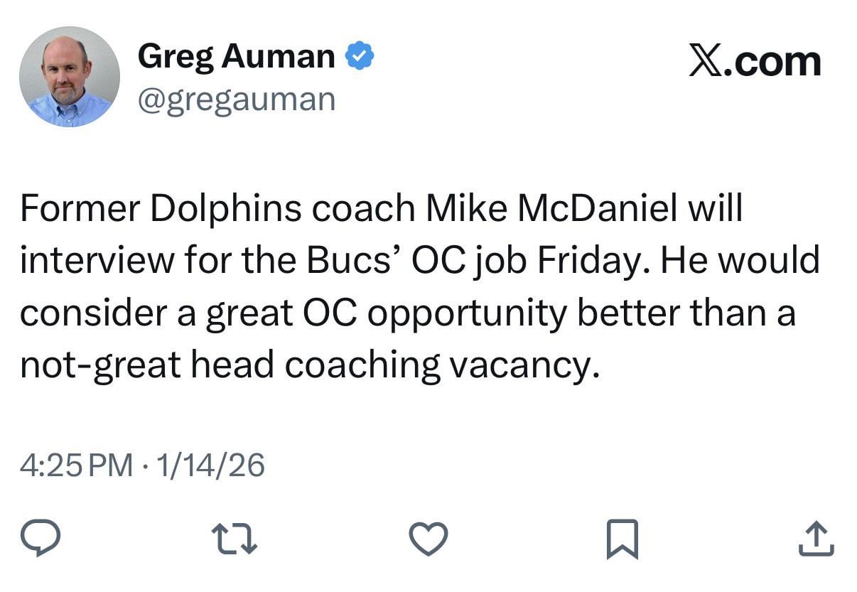 McDaniel to interview Friday