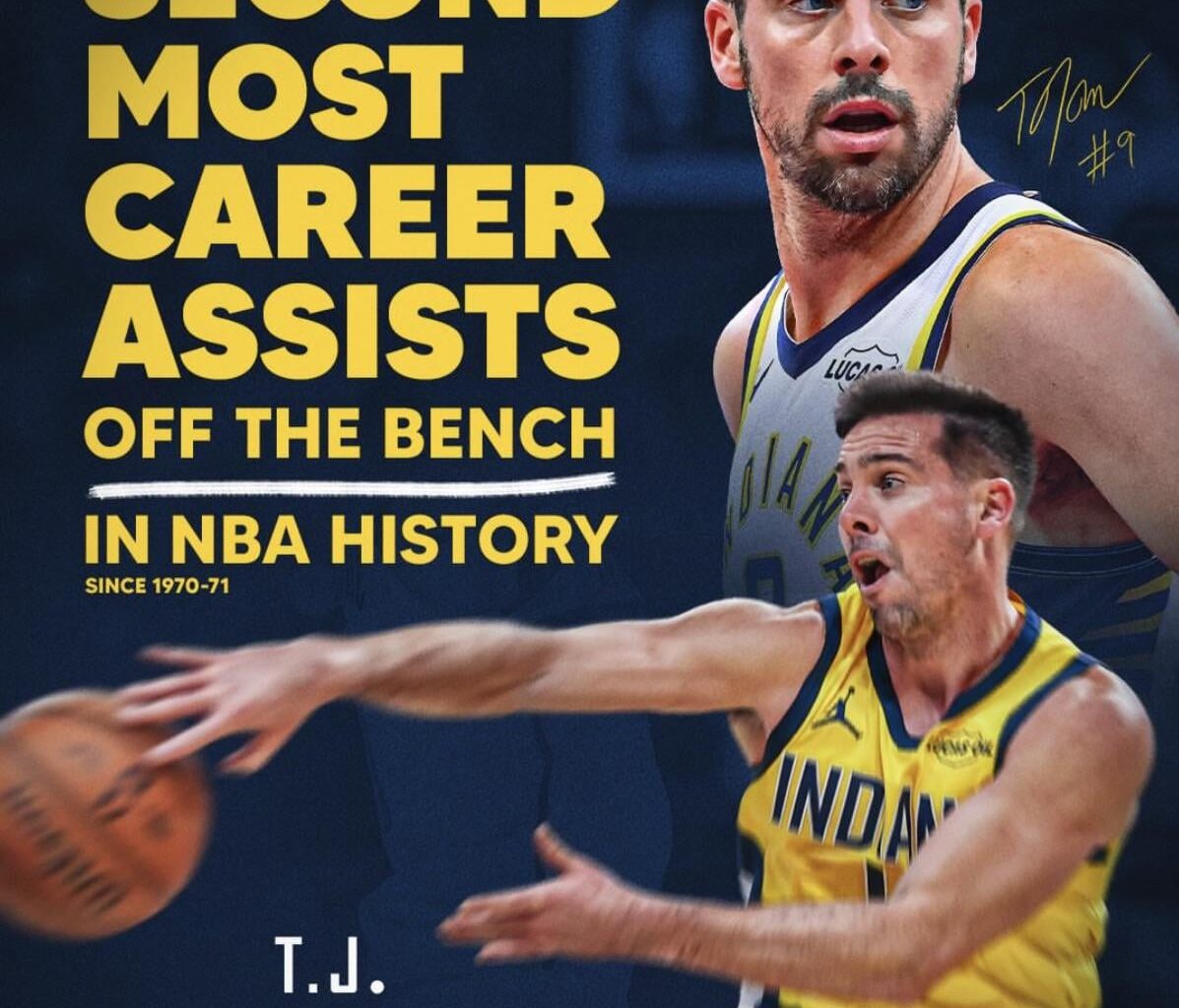 T.J. McConnell is just the second player in NBA history to reach 3,000 career assists off the bench. Lou Williams is number 1 (3,262)