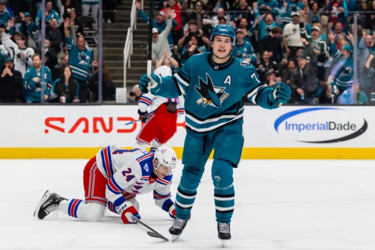 Rangers lose on road to Macklin Celebrini-led Sharks