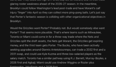 Hollinger On The Nets being "A Deep Dark Horse" for Ja Morant & MPJ being a "Lock to be move by the deadline."