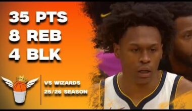 Peyton Watson Career High 35 Points/4 Blocks vs Wizards Full Highlights! (1/22/2026)