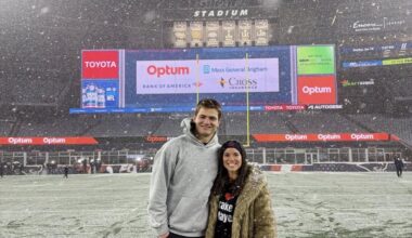 Drake and Ann Michael Maye after the game