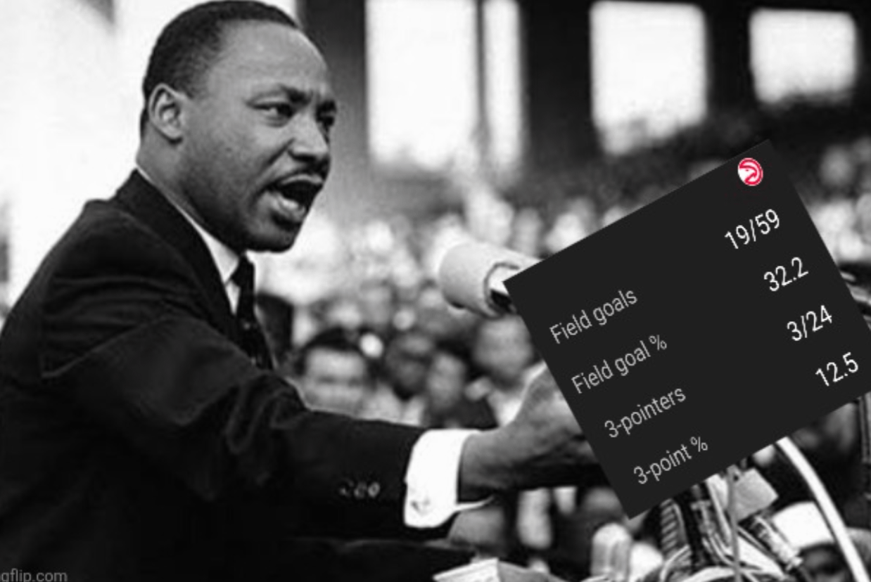 "I have a dream, but it wasn't this shit"
