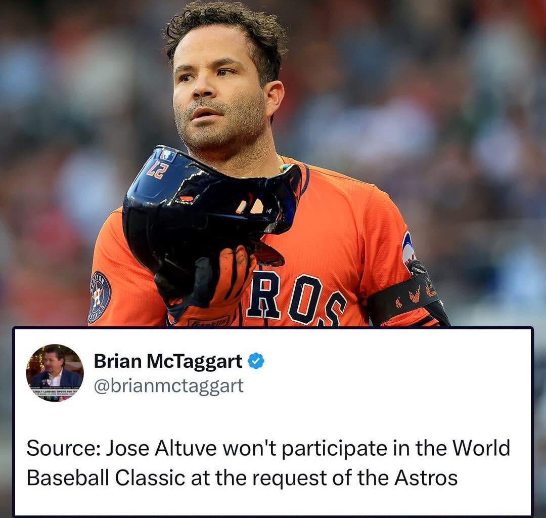 Jose Altuve won’t be playing in the WBC.
