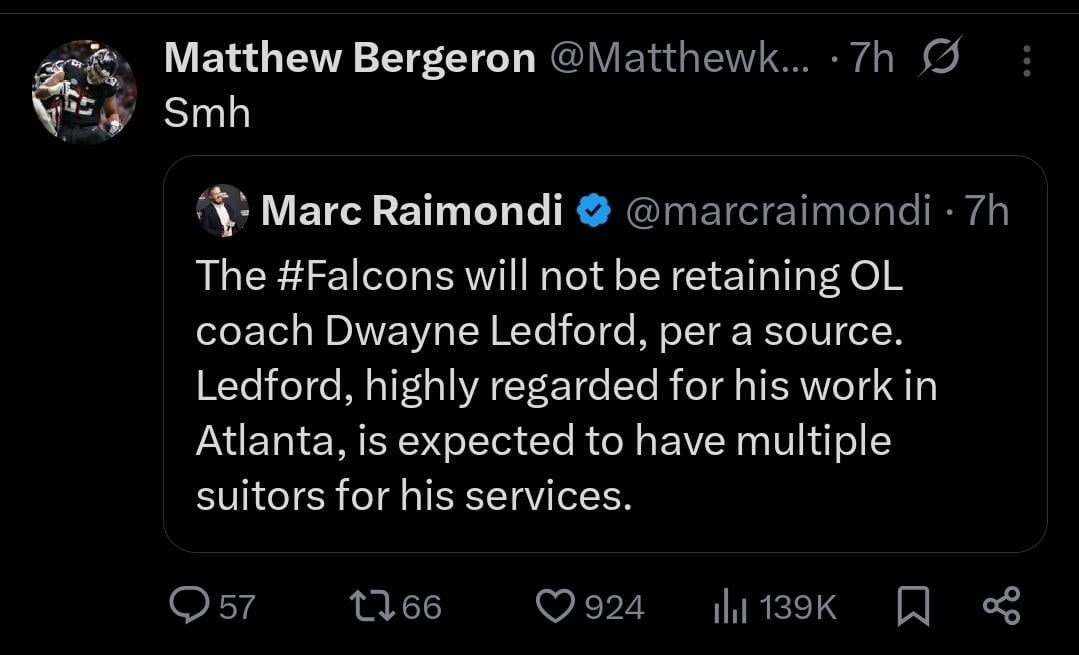 Bergeron bummed about Ledford
