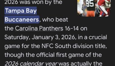 We won the first game of 2026