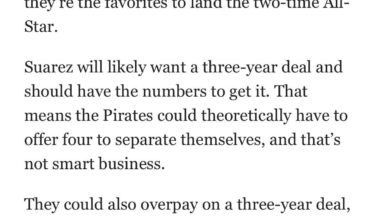 Pirates interested in Saurez according to Mackey. Hang the we tried banner part 3?