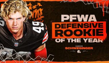 Carson Schwesinger named PFWA 2025 Defensive Rookie of the Year