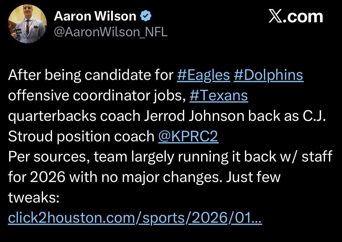 Texans are running it back with the same staff