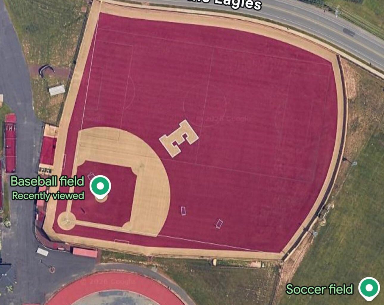 Edison High School in Edison, NJ has a red baseball field. What other non-green baseball fields are there?